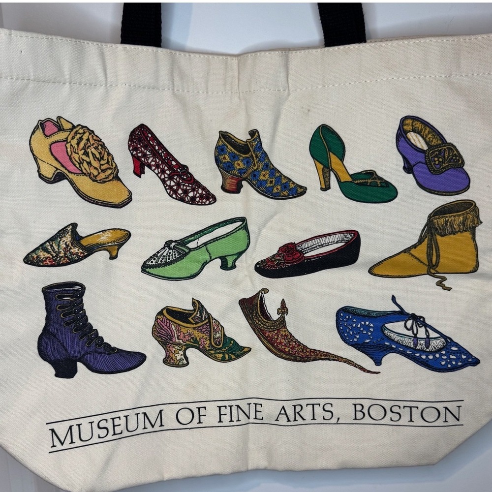 Vintage Museum of Fine Arts Boston Andy‎ Warhol Shoe History Canvas Tote Bag